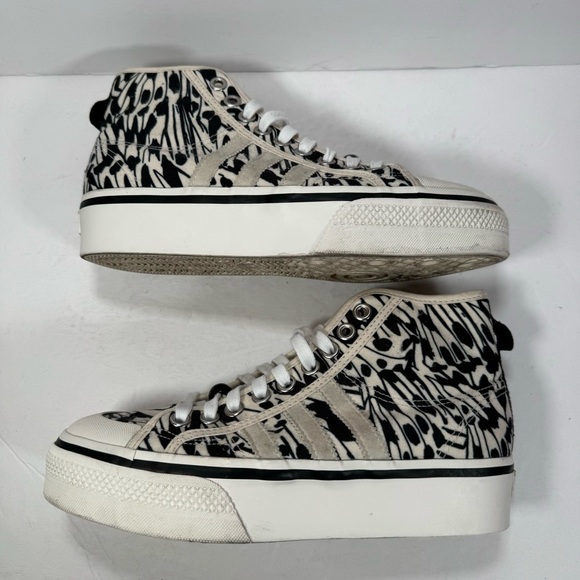 Adidas Nizza Wonder White Butterly Platform Mid Sneakers Women's Size 8.5 - Picture 7 of 10